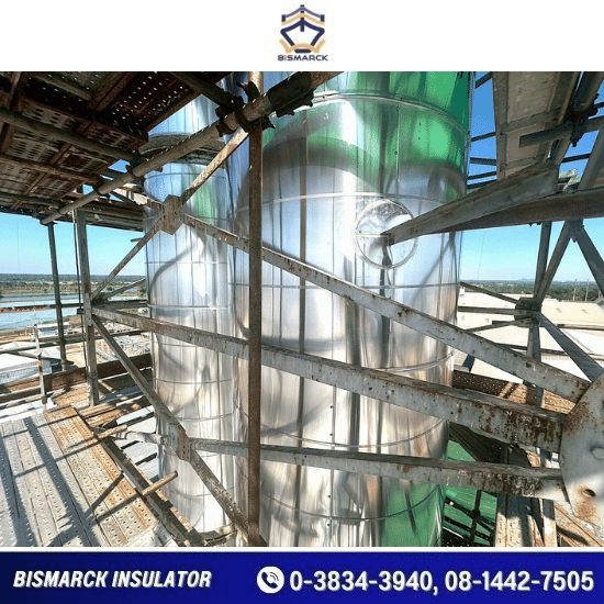 หุ้มฉนวน Flash Dryer - รับเหมาหุ้มฉนวนกันความร้อน ความเย็น - บิสมาร์ค เมทัล